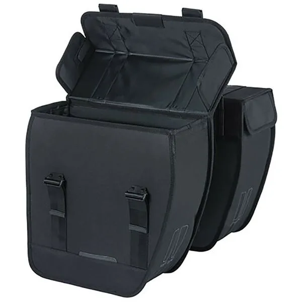 Basil - Sacoches Tour - noires, imperméables, réfléchissantes - 26L — vélo électrique
