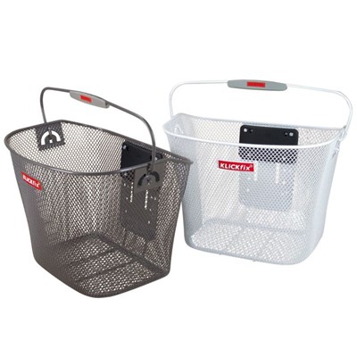 PANIER AVANT KLICKFIX MAILLE ÉTROITE SANS ADAPTATEUR ARGENT 16 LITRES