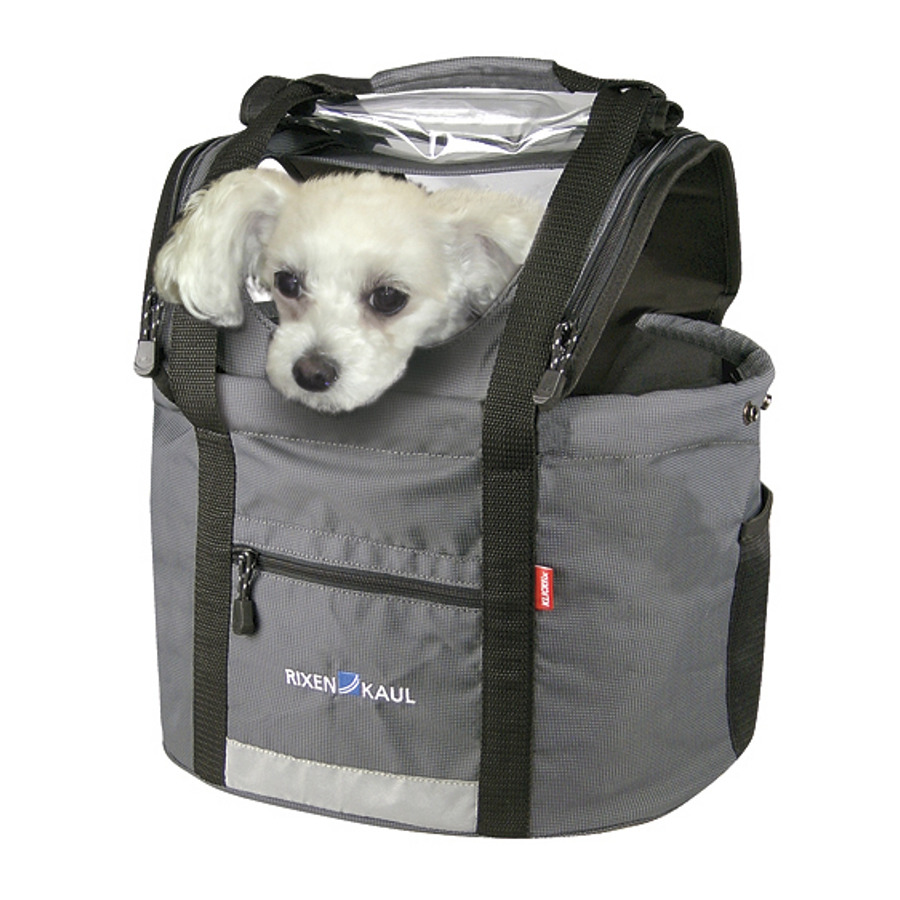 Panier pour vélo Klickfix sac chien doggy gris 38*29*25/40