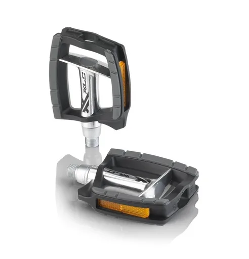 XLC PD-C09 PÉDALES CONFORT ARGENT/NOIRES AXE CHROMO 100x80MM — vélo électrique