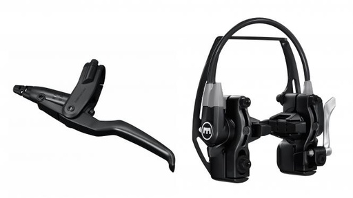 [ECOX017909] Magura HS11 noir, levier 3 doigts, capot noir, montage poignée à droite ou à gauche, durite de 2.000 mm