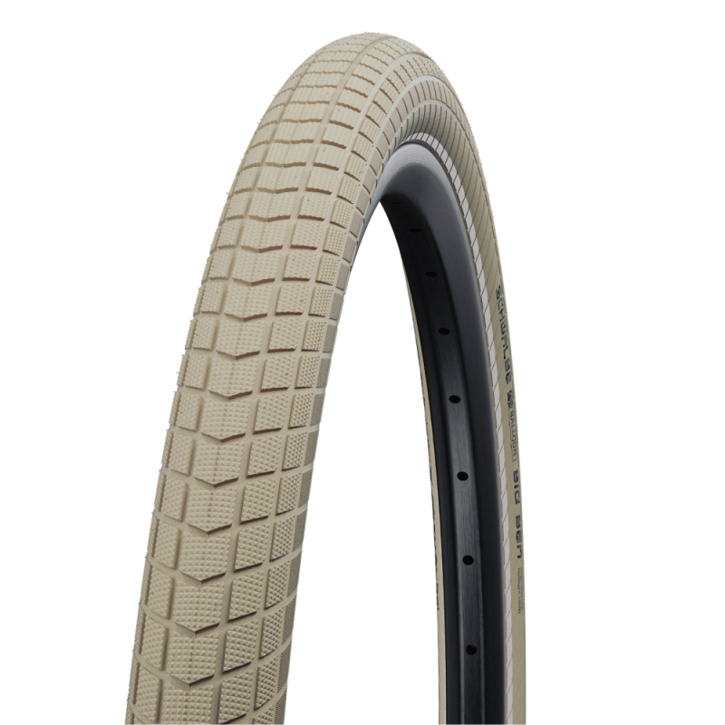 SCHWALBE PNEU BIG BEN 28x2.00 K-GUARD HS439 TWINSKIN ACTIVELINE SBC RIGIDE CRÈME RÉFLÉCHISSANT 