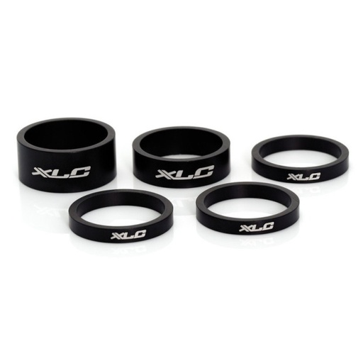 [ECOX110931] XLC AS-A02 SET 5 RONDELLES DE DIRECTION A-HEAD 1-1/8 NOIR MAT