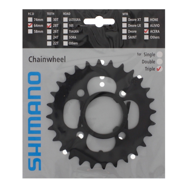 Shimano Plateau 28D Acera FC-M361 Noir CN-Flasque