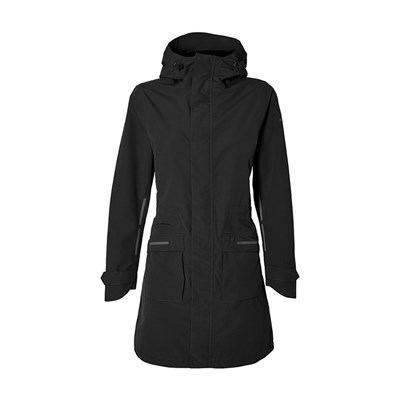 [Ecox169659] BASIL parka imperméable MOSSE femme noire (XS, Noir)