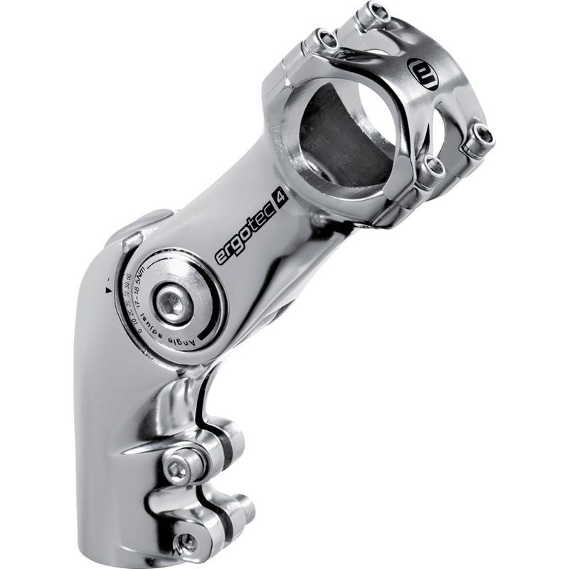 [ECOX178684] ERGOTEC Potence Octopus 2 Ahead 50 - 25.4/28.6/110 - angle réglable - Argent