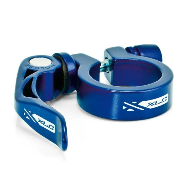 XLC PC-L04 COLLIER POUR TIGE DE SELLE ALUMINIUM FERMETURE RAPIDE 31.6 mm BLEU — vélo électrique