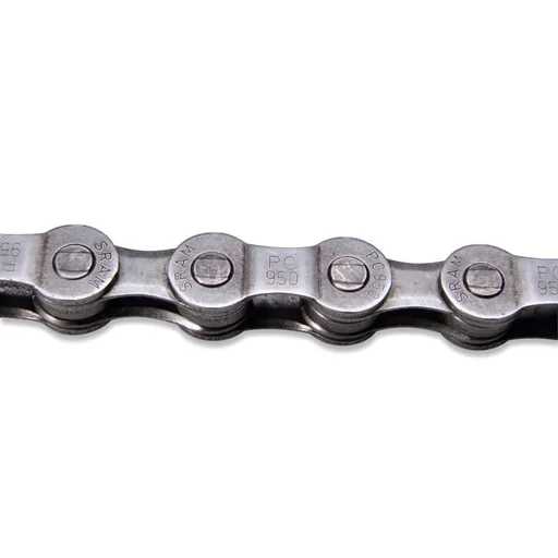 SRAM CHAÎNE PC951 114 MAILLONS POWERLINK 9V. GRISE/OR — vélo électrique