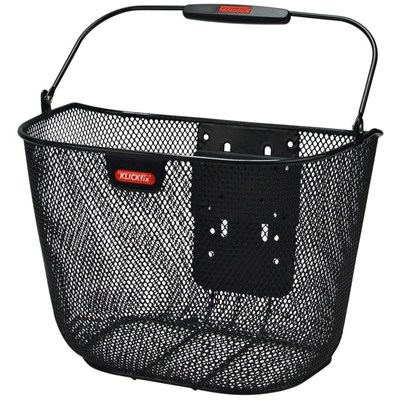 Panier pour vélo KLICKfix Panier avant Uni mailles fines Noir 18 litres