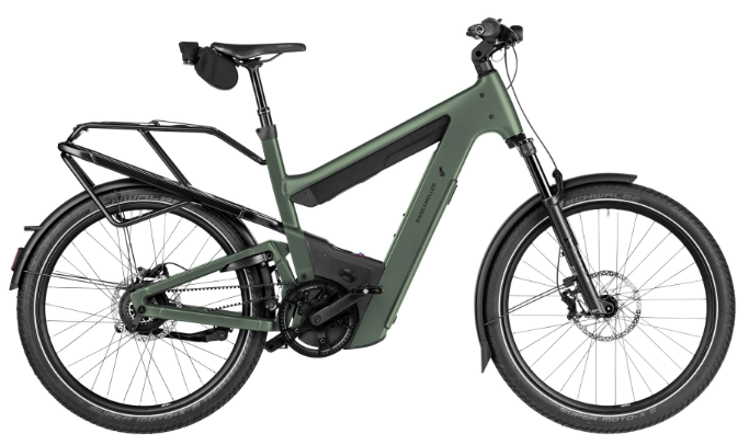 [ECOX345775] Riese & Müller Superdelite 5 Vario (S/M, Vert, 800 + 400 Wh, Sans Offroad kit, Sans porte-bagages avant, Sans assistance au freinage, Porte-sacoches)