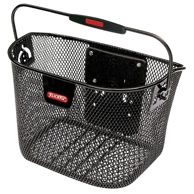 [Ecox160195] PANIER AVANT KLICKFIX MINI M MAILLE NOIR 29x20x19