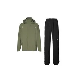 Basil Hoga ensemble de pluie unisex Vert olive — vélo électrique