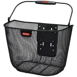 Klickfix Panier Avant uni mailles fines noir -18l — vélo électrique